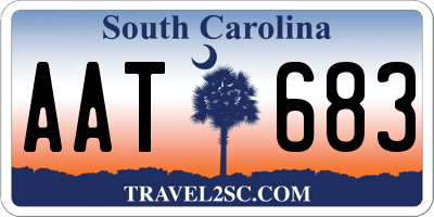 SC license plate AAT683