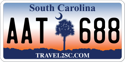 SC license plate AAT688