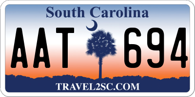 SC license plate AAT694