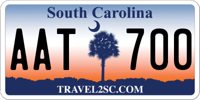 SC license plate AAT700