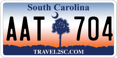 SC license plate AAT704