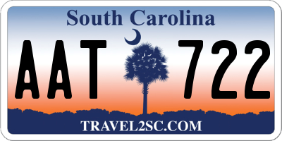 SC license plate AAT722