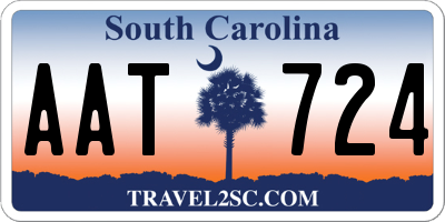 SC license plate AAT724