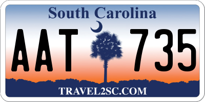 SC license plate AAT735