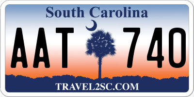 SC license plate AAT740