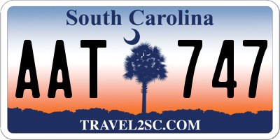 SC license plate AAT747