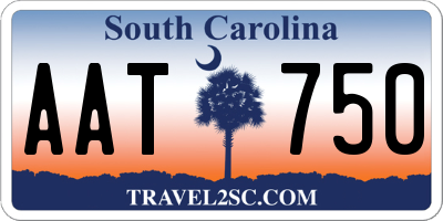 SC license plate AAT750