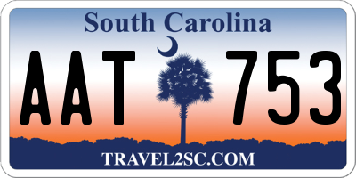 SC license plate AAT753