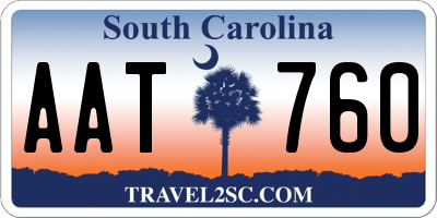 SC license plate AAT760