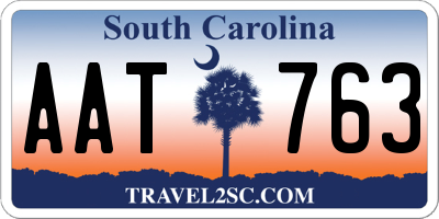 SC license plate AAT763