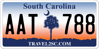 SC license plate AAT788