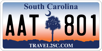 SC license plate AAT801