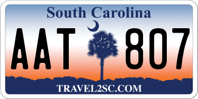 SC license plate AAT807