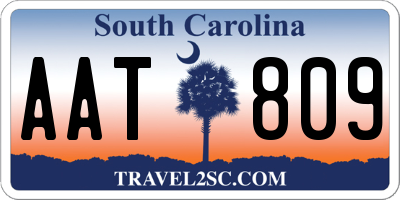 SC license plate AAT809