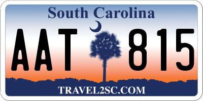SC license plate AAT815