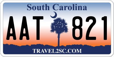 SC license plate AAT821