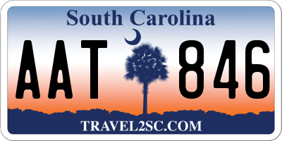 SC license plate AAT846