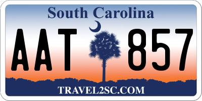 SC license plate AAT857