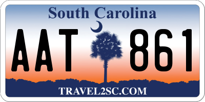 SC license plate AAT861