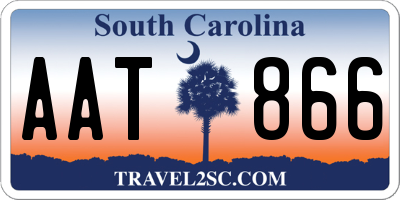 SC license plate AAT866
