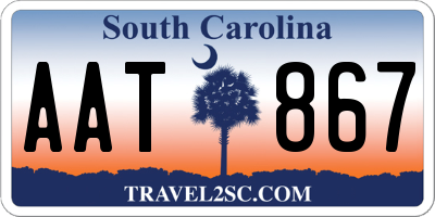 SC license plate AAT867