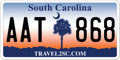 SC license plate AAT868