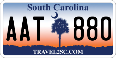 SC license plate AAT880