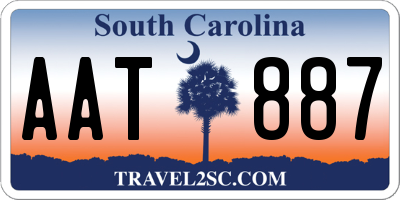 SC license plate AAT887