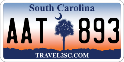 SC license plate AAT893