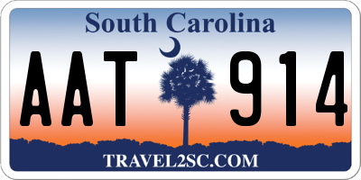 SC license plate AAT914