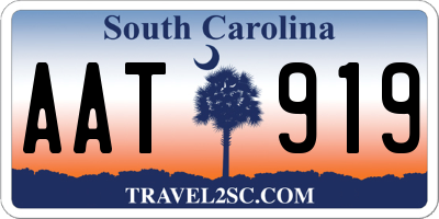 SC license plate AAT919