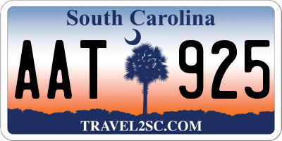 SC license plate AAT925