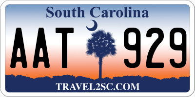 SC license plate AAT929