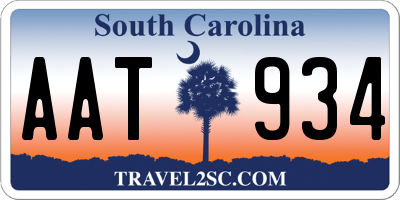 SC license plate AAT934