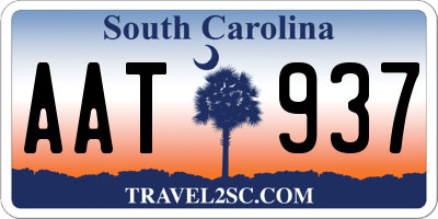 SC license plate AAT937