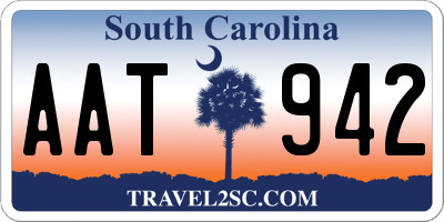 SC license plate AAT942