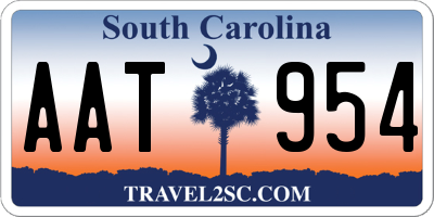 SC license plate AAT954