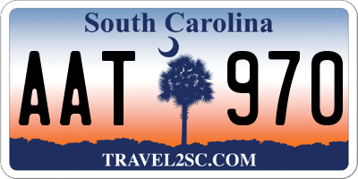 SC license plate AAT970