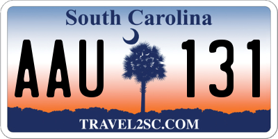 SC license plate AAU131