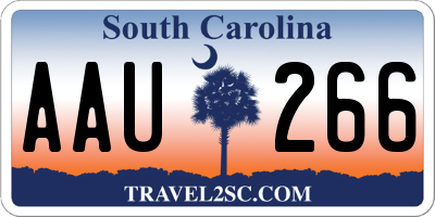 SC license plate AAU266