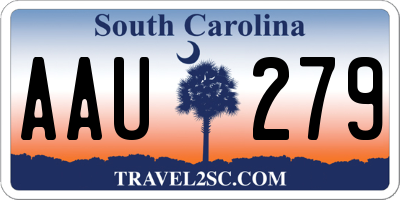 SC license plate AAU279