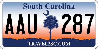 SC license plate AAU287