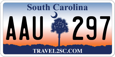 SC license plate AAU297