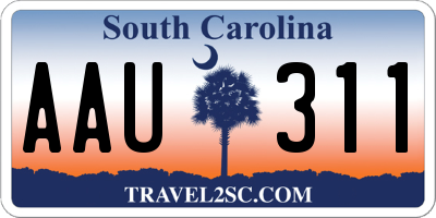 SC license plate AAU311