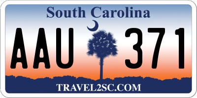 SC license plate AAU371