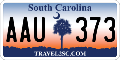 SC license plate AAU373