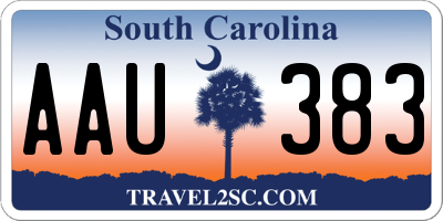SC license plate AAU383