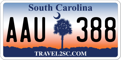 SC license plate AAU388