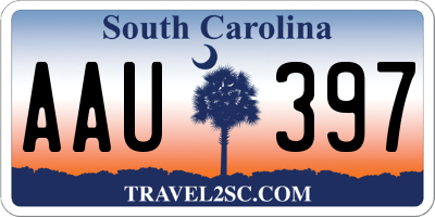 SC license plate AAU397