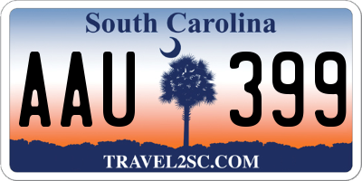 SC license plate AAU399